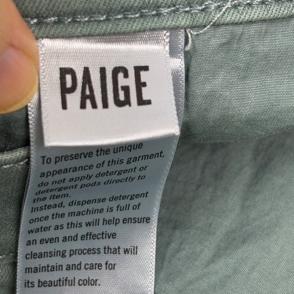 Paige Men Straight Leg Federal Pants Sz 40x30 VTG Rain Water Stretch Casual Pant - Picture 10 of 13